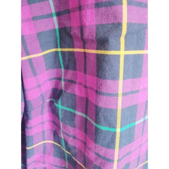 Talbots XL Shirt Womens‎ Purple Plaid Long Sleeves Button Front Blouse Cotton - Picture 4 of 6